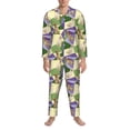 thumbnail image 3 of Honeii Labrador Retriever Dog Pattern Mens Pajamas Set,2pcs Men's Lounge Long Sleeve Sleep Shirt and Pajama Bottoms Sleepwear Set,Mens Pjs Sets-Medium, 3 of 7