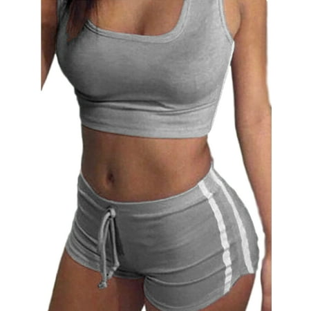 

Pudcoco Women Sport Bra Yoga Set Gym Running Sportwear Suit Fitness Workout