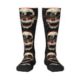 thumbnail image 2 of Picia Women Crew Soft Moisture-wicking Socks Glitch Screaming Skull Pattern Design Cotton Socks, One Size fit All, 2 of 9