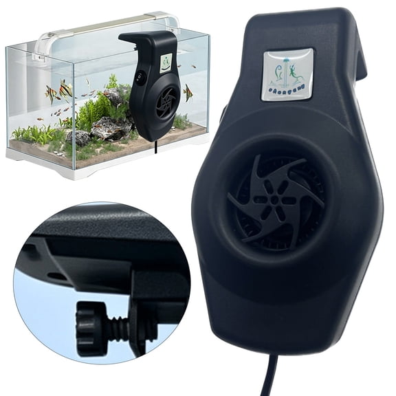 CHENjy Aquarium Cooling Fan, USB Powered Quiet Fish Tank Fan with 2 Speed Adjustment, Clip On Freshwater Tank Cooler for Temperature Control, 2.76x4.92 Inch