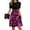 Hot Pink #03, variant on TQWQT Business Dresses for Women Short Sleeve Flowy Maxi Dresses Floral Print Patchwork Ruffle Hem Church A Line Dresses Formal Teacher Clothes