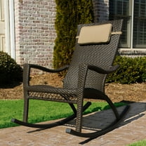 Tortuga Outdoor Tuscan Lorne Wicker Rocking Chair, Java