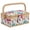Style 3, variant on LINFANG Sewing Kit Storage Box Sturdy Dust Proof Small Sewing Basket Large Capacity Accessories Tray Pin Cushion Pocket for Mother
