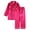 Z02-Hot Pink, variant on larppty Silk Pajamas for Girls 2 Piece Short Sleeve Button Down Pjs Soft Smooth Sleepwear Set (6-7 Years,Purple)