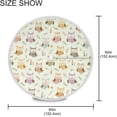 thumbnail image 3 of Coolnut 60" Owl Round Tablecloth, Waterproof Spillproof Polyester Fabric Table Cover with Zipper Umbrella Hole for Outdoor Patio Garden Dining Party, 3 of 7