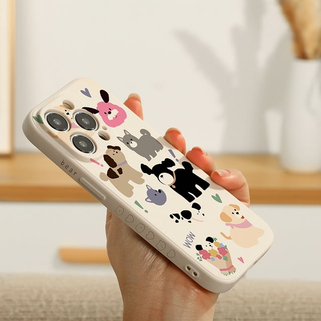 Graffiti Bear Silicone Case For iPhone 15 Pro Max Cases For iPhone 14 13 12 11 Pro Max XS XR X 7 8 Plus SE 2020 Shockproof Cover 6 For iPhone 11Pro Max