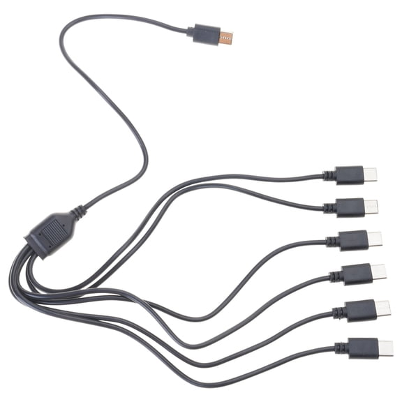 1 To 6 USB C Charging Cable Portable Type-C to Type-C Splitter Adapter Charging Cable for Mobile Phone Tablet 0.5m/1.5m