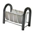 thumbnail image 3 of Tongina Rack Newspaper Rack Decorative PU Leather Brochures Display Rack Information Rack for Offices Exhibitions White, 3 of 8