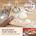 thumbnail image 3 of [13 Pieces Upgraded] 6 Pieces Ravioli Maker Cutter Stamp Set With Wooden Handle Four Shapes And 7 Pieces Stainless Steel Dumplings Maker Three Sizesfo, 3 of 4
