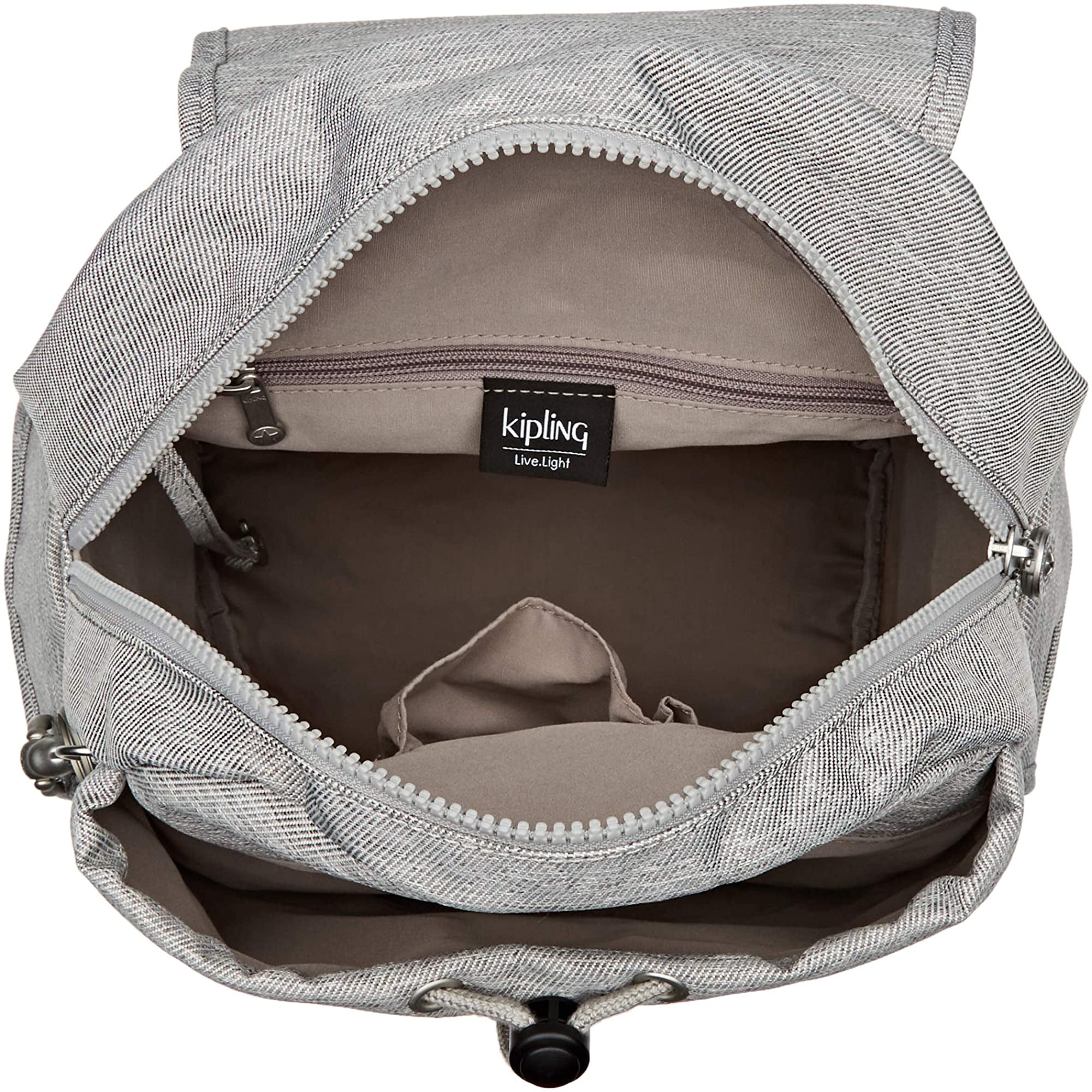 Kipling Womens Backpack, Grey, 27x33.5x19 Centimeters B x H x T 