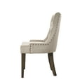 thumbnail image 5 of Acme Farren Fabric Tufted Nail-Head Trim Side Chair in Beige and Espresso Indoor Dining Chairs, 5 of 5