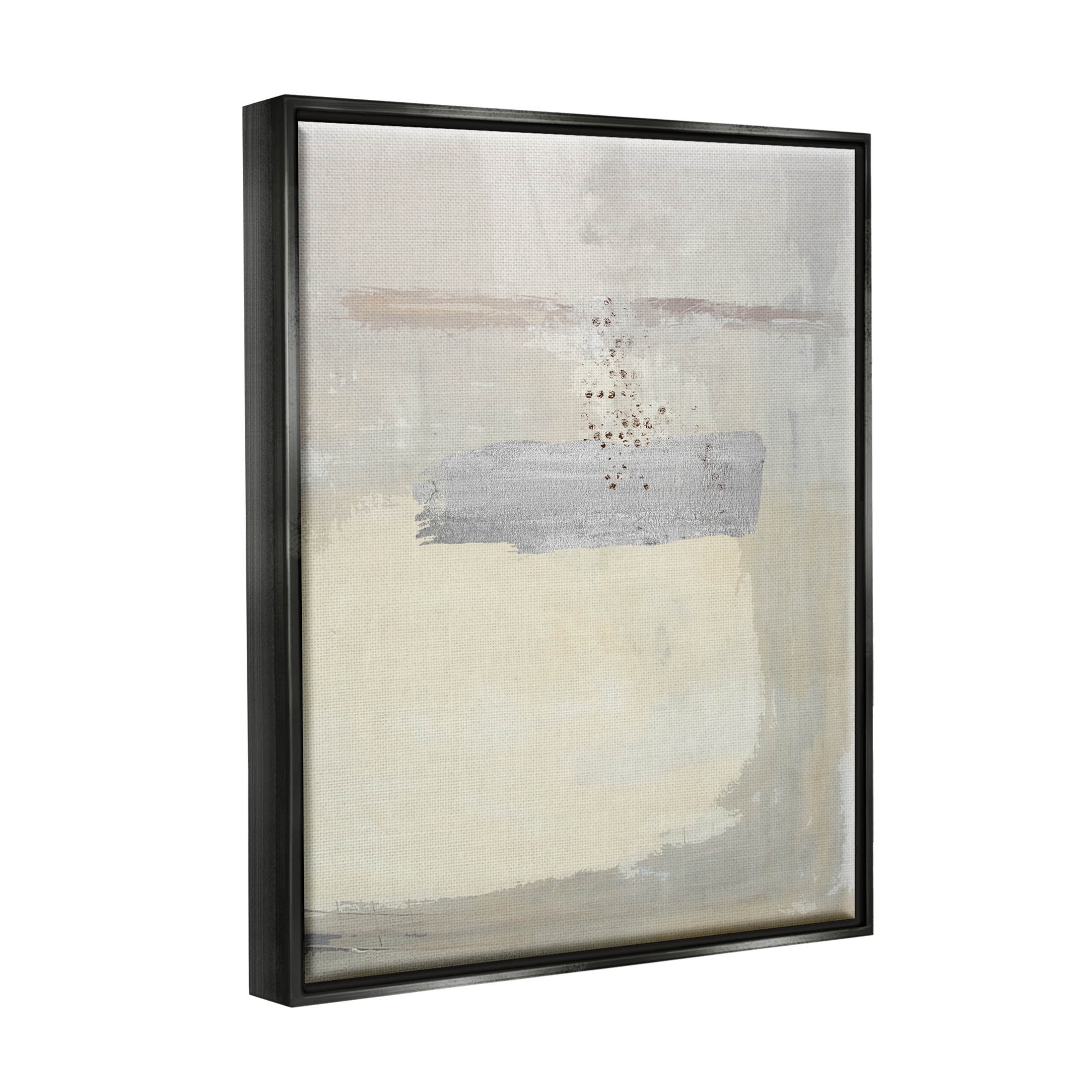 Beige Modern Abstract Arrangement Abstract Graphic Art Jet Black Framed Art Print Wall Art