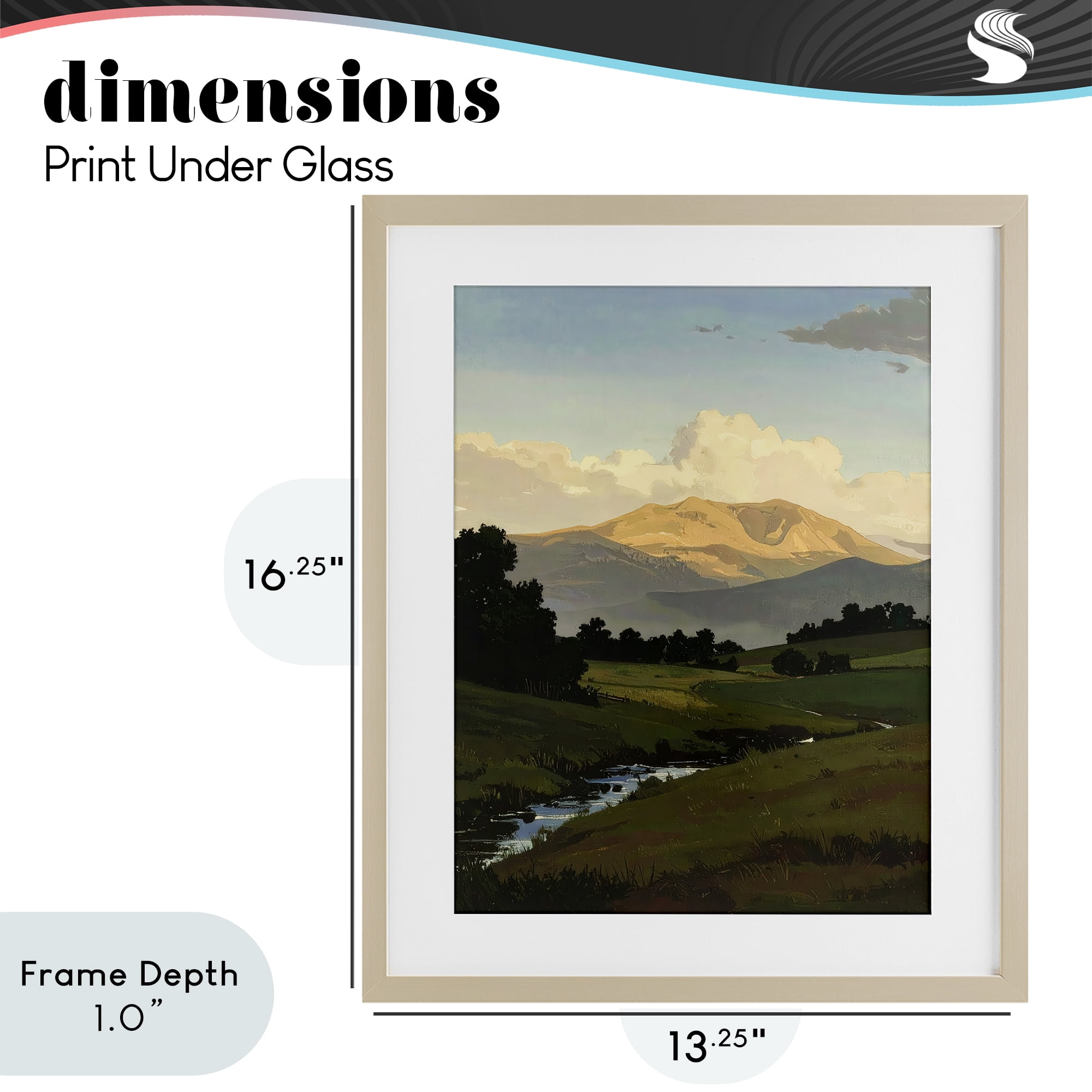 Stupell Industries Across The Valley Nature Birch Framed Print Under Glass, design by Alonza Saunders