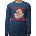 thumbnail image 2 of Believe in Yourself Santa Long Sleeve Shirt Unisex Small Indigo Blue, 2 of 5