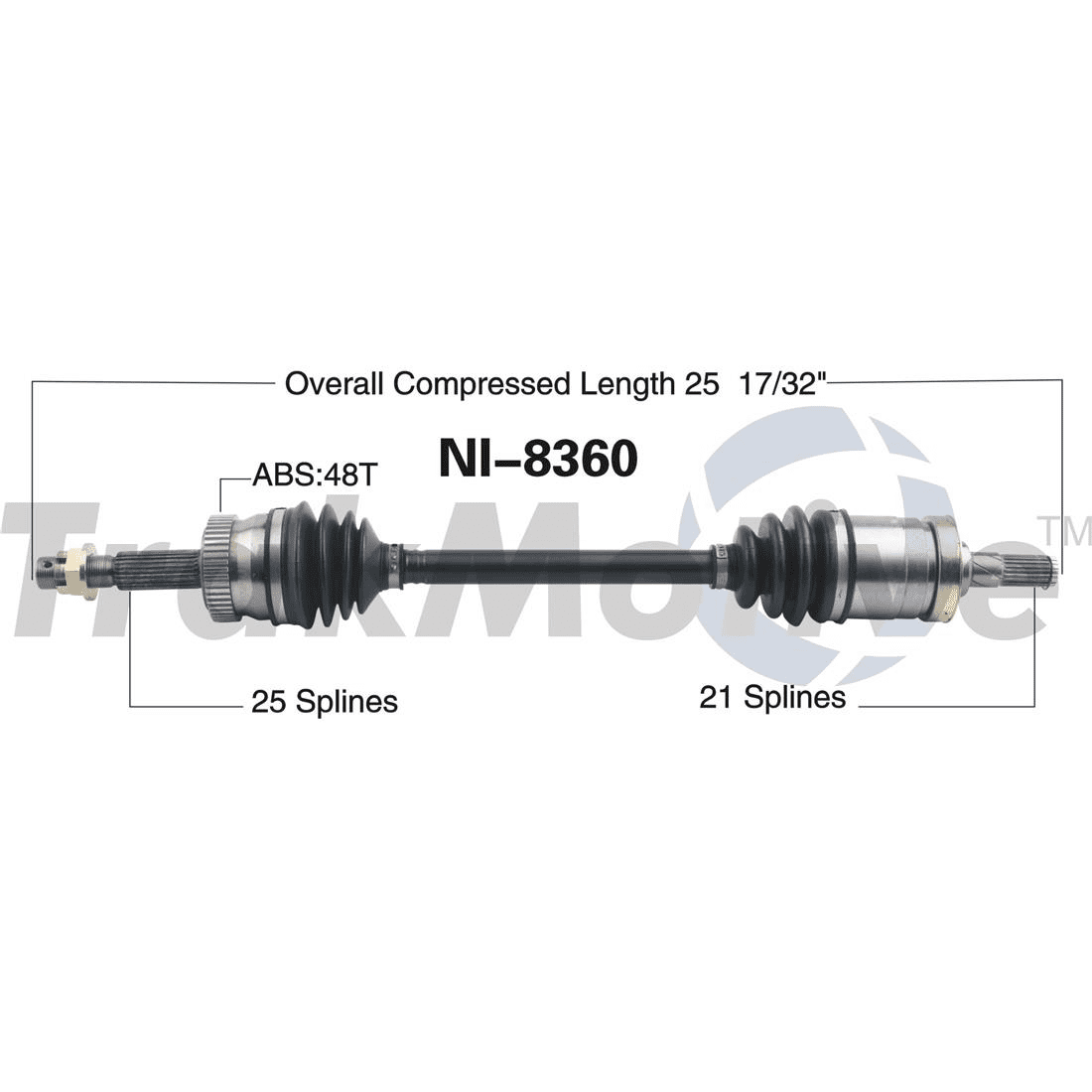 TrakMotive Rear Left CV Axle CV Joint Shaft Assembly For Nissan Juke