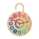 thumbnail image 1 of Reloj de madera para niños, decorativo, para aula, colgante, movimiento silencioso, de madera, único, sin , reloj didáctico., 1 of 9