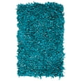 thumbnail image 3 of SAFAVIEH Mariam Leather Shag Area Rug, Light Blue, 5' x 8', 3 of 7