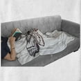 thumbnail image 6 of Death Moth Soft Flannel Fleece Throw Blanket, Deadhead Butterfly with Cosmos Gothic Print, Cozy Plush for Indoor and Outdoor Use, 50" x 60", Dark Purple and White, by Ambesonne, 6 of 6