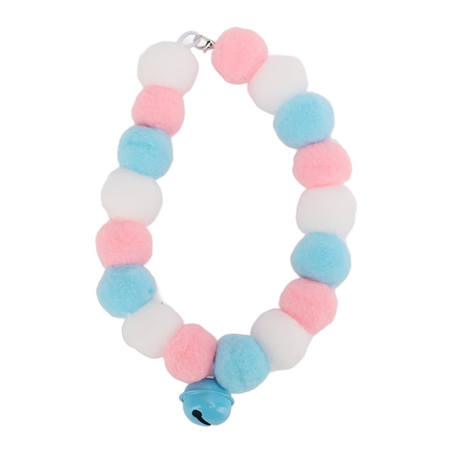 Dog Bell Collar, Pet Collar Soft Colorful For Party Blue 34cm