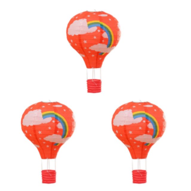 Kearding Linternas de papel para globos aerostáticos, acabado táctil para una amplia aplicación, globo grande de color arcoíris, diámetro Type1 NO1
