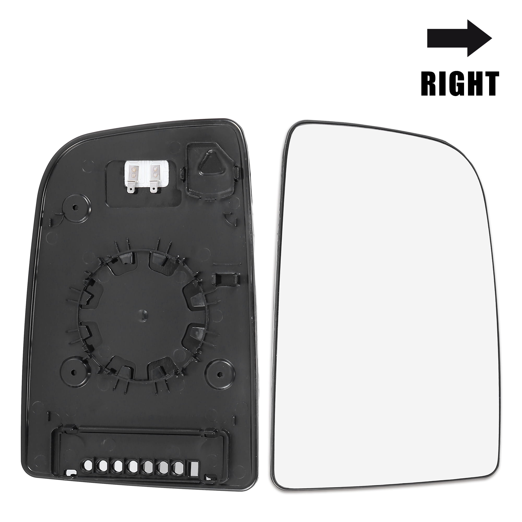 Unique Bargains Car Rearview Mirror Glass with Backing Plate Heated Right