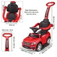 thumbnail image 3 of VOLTZ TOYS Push Car for Kids, Mercedes-Benz AMG GL63 4-in-1 Push Car, Foot to Floor Pedal Car with Detachable Push Bar, Leather Seat, Foot Rest, LED Lighting, MP3 and Foldable Rocking Rails (Red), 3 of 7