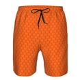 thumbnail image 4 of Yiaed Orange Scales Print Men's Swim Trunks with Lining Quick Dry Sports Shorts Beach Shorts Boardshorts-Large, 4 of 5