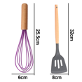 thumbnail image 2 of Utensilios de cocina de la cocina de 2 pedazos, espátula resistente al calor del silicón fijada para los utensilios de cocina antiadherentes, 2 of 5
