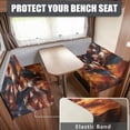 thumbnail image 2 of XYZCANDO American Flag Eagle RV Dinette Cushions Soft Camper Decor Comfortable Slip Covers for Loveseat Washable Sofa Covers for 2 Cushion Couch for RV Camper Car Bench Orange, 2 of 7
