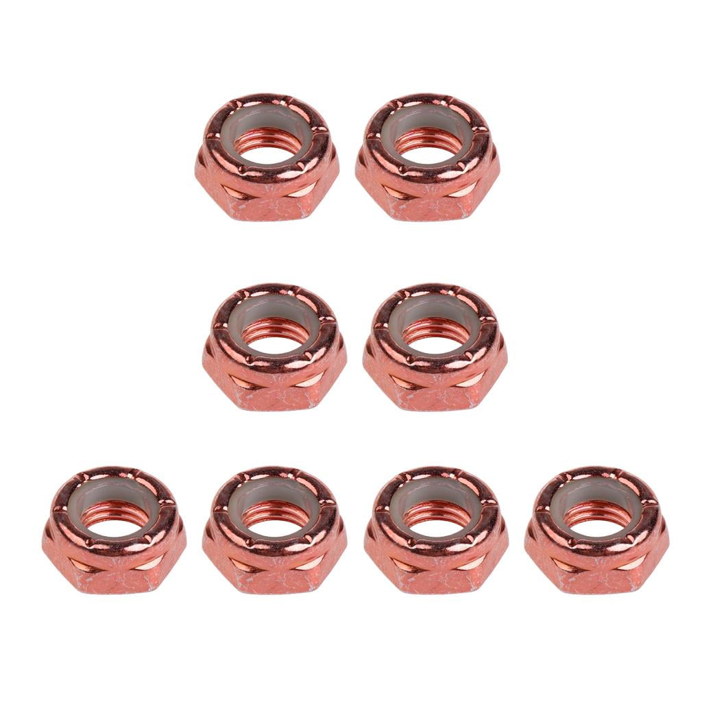 8pcs Skateboard Screw Nuts Replacement for Truck Wheel Kingpin Axle Mounting 
