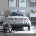 thumbnail image 3 of Gymax Wooden Platform Bed Frame, Queen Size, Sturdy and Space-saving Design, Espresso, 3 of 8