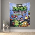 thumbnail image 5 of Plants Vs Zombies Wall Tapestry Cartoon Poster Wall Hanging Tapestry for College Dorm Living Room Bedroom Decoration 40x60 Inch, 5 of 8