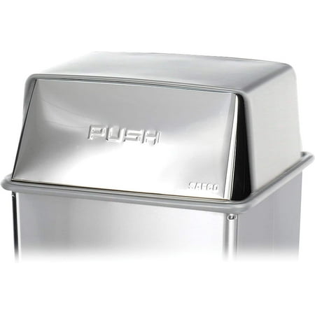 Stainless Steel Trash Can, Push Top Lid for 36 Gallon Base