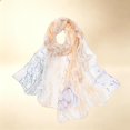 thumbnail image 3 of HAOTAGS Women's Chiffon Print Long Scarf, Lightweight Sheer Versatile Wrap Multicolor Size Free Size, 3 of 4