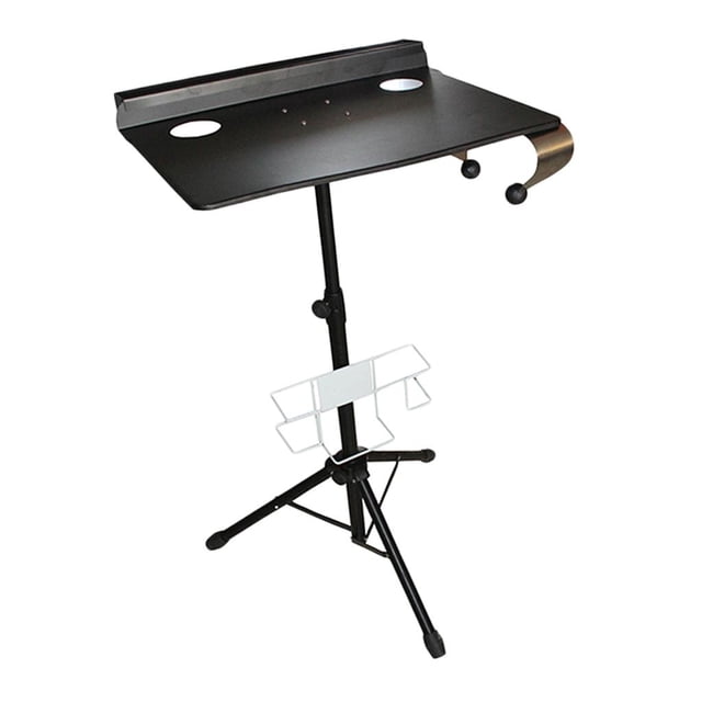 Milaget s Poste de Travail Compact Support Réglable Bureau Métal Noir 33x47cm