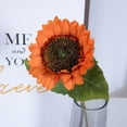 thumbnail image 1 of XmhyTop 12 girasoles artificiales con tallos de 4 pulgadas, girasoles de seda a granel para decoración de bodas, hogares, jardines, fiestas al aire libre (amarillo), 1 of 5