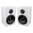 thumbnail image 3 of Pair Rockville RockShelf 64W White 6.5" Home Bookshelf Speakers w/37" Stands, 3 of 9
