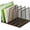 Brown, variant on 5-Section Vertical File Organizer for Desk, Sturdy Base & Metal Mesh Desktop File Holder, Upright Paper Folder Sorter for Office Supplies(Black)