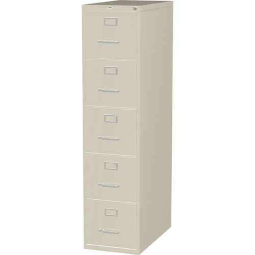 Lorell Commercial Grade Vertical File Cabinet 5-Drawer 15" x 26.5" x 61" Letter, Putty, Steel, Recycled - image 3 of 6