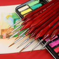 thumbnail image 3 of 2023 juegos de pinceles de pintura de artista de aceite con mango de madera de 9 piezas de Amazon Sincero Hogar, 3 of 6