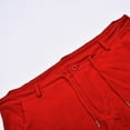thumbnail image 6 of HCNTES Men's Linen Plaid Bermuda Shorts Elastic Waist Lightweight Summer Beach Shorts Big and Tall Casual Loose Fit Shorts(Red,3XL), 6 of 8