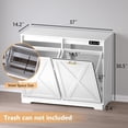 thumbnail image 2 of PUFFCAFE Tilt Out Kitchen Trash Can for 2 Cabinet,Odor Control & Negative Ion & Ozone Garbage Bin,Hidden Recycle Trash Cans for Kitchen,White, 2 of 7