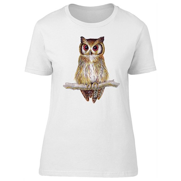 Red Eyed Scops Owl T-Shirt Women -Image by Shutterstock, Female Large