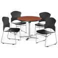 thumbnail image 3 of OFM 36 Round Laminate Multi Flip-Top Table w/4 Chairs Cherry/Wine Chairs 845123054468, 3 of 5