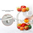thumbnail image 5 of Fuleadture 2-Tier Countertop Fruit Vegetables Basket Bowl Storage -White, 5 of 7