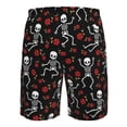 thumbnail image 6 of Naloa Skeleton with Roses Men's Beach Shorts, Surfing shorts, Swim trunks, Quick Dry Swim Trunks for Surfing Beach Fun - 3X-Large, 6 of 9