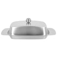 thumbnail image 1 of MasteelfCA 1PC European Stainless Steel Butter Box Butter Plate Pastry Box with Lid, 1 of 8