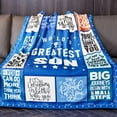 thumbnail image 4 of Son Blanket Gifts for Son on Fathers Day from Mom or Dad - World''s Greatest Son 60" X 80" Bed Blanket - Christmas Birthday Present for Son Adult Son, 4 of 6