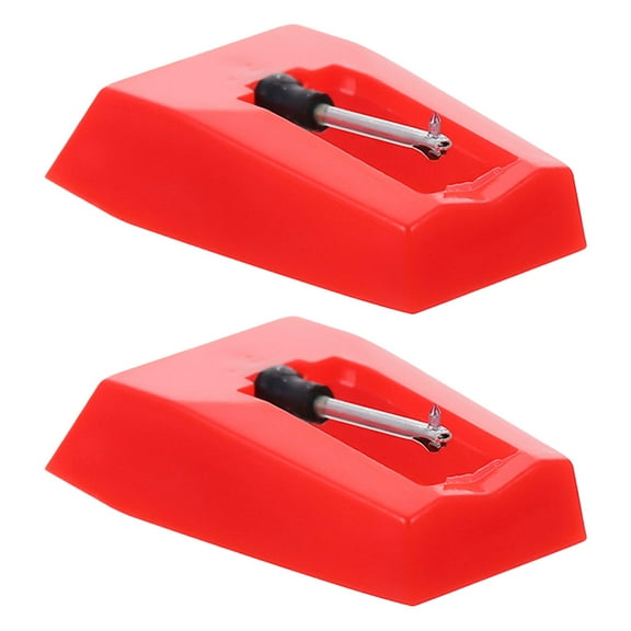 OUNONA 2pcs Record Player Needle Turntable Replacement Needle Record Player Needle Replacement Stylus Replacement for Record Player Phonograph Red
