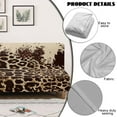 thumbnail image 4 of Xoenoiee Leopard Paint Splatter Pattern Armless Sofa Bed Cover Stretch Slipcover Folding Sofa Couch Covers Futon Covers Full Size Furniture Protector with Elastic Bottom, 4 of 7
